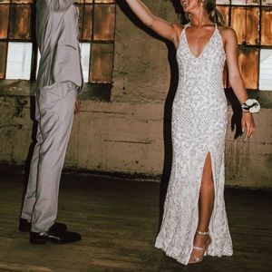 White primavera prom dress size 00